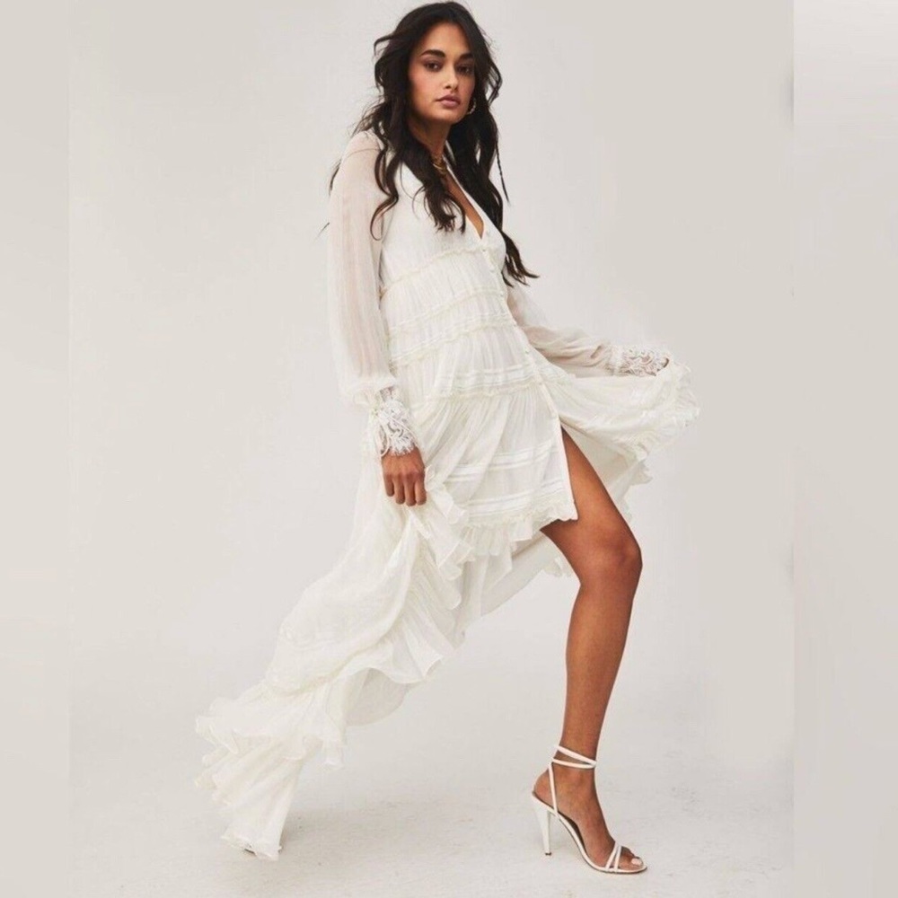Rocco Sand High Low Dress